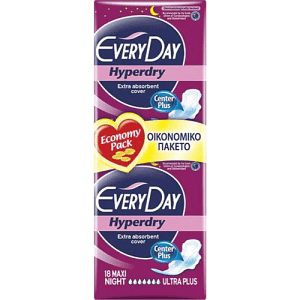 everyday ΣΕΡΒΙΕΤΕΣ hyperdry 18tem maxi night ultra plus